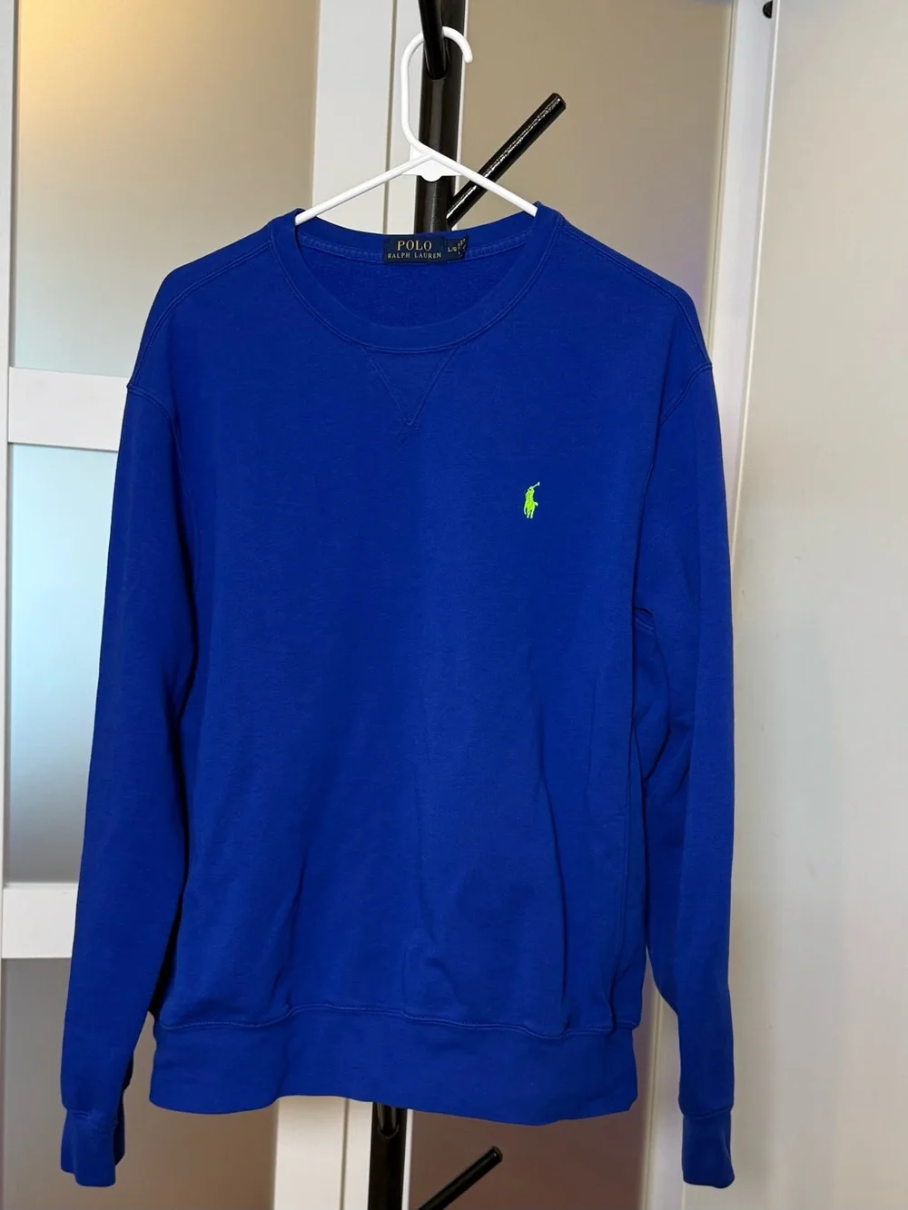 POLO Ralph Lauren Crewneck Sweatshirt in Royal Blue, size Large.